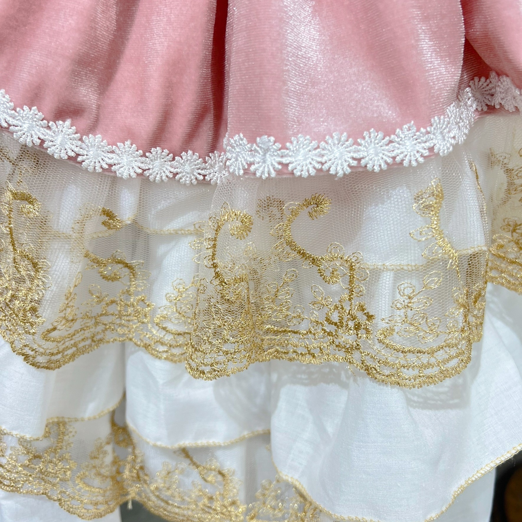 ชุดเดรสเด็ก(หน้าร้านอยู่รัชดา ลองได้ถ่ายรูปจากชุดจริง)W18405สีโอรส กระโปรงสั้น แขนยาว ลุคลูกคุณหนูหวานๆ