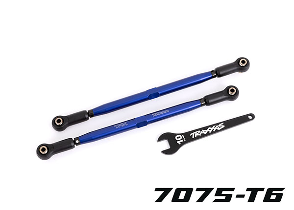 7897X Toe links, front (TUBES blue-anodized, 7075-T6 aluminum, stronger than titanium) (2) (for use with #7895X X-MaxxÂ® WideMaxxÂ® suspension kit)