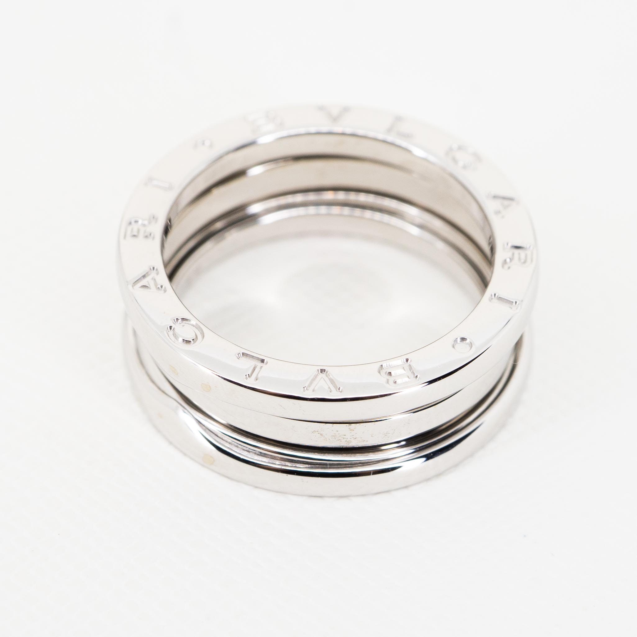 แหวน Bvlgari B.zero1 3band ทองขาว18K ไซส์ 54# (Used)