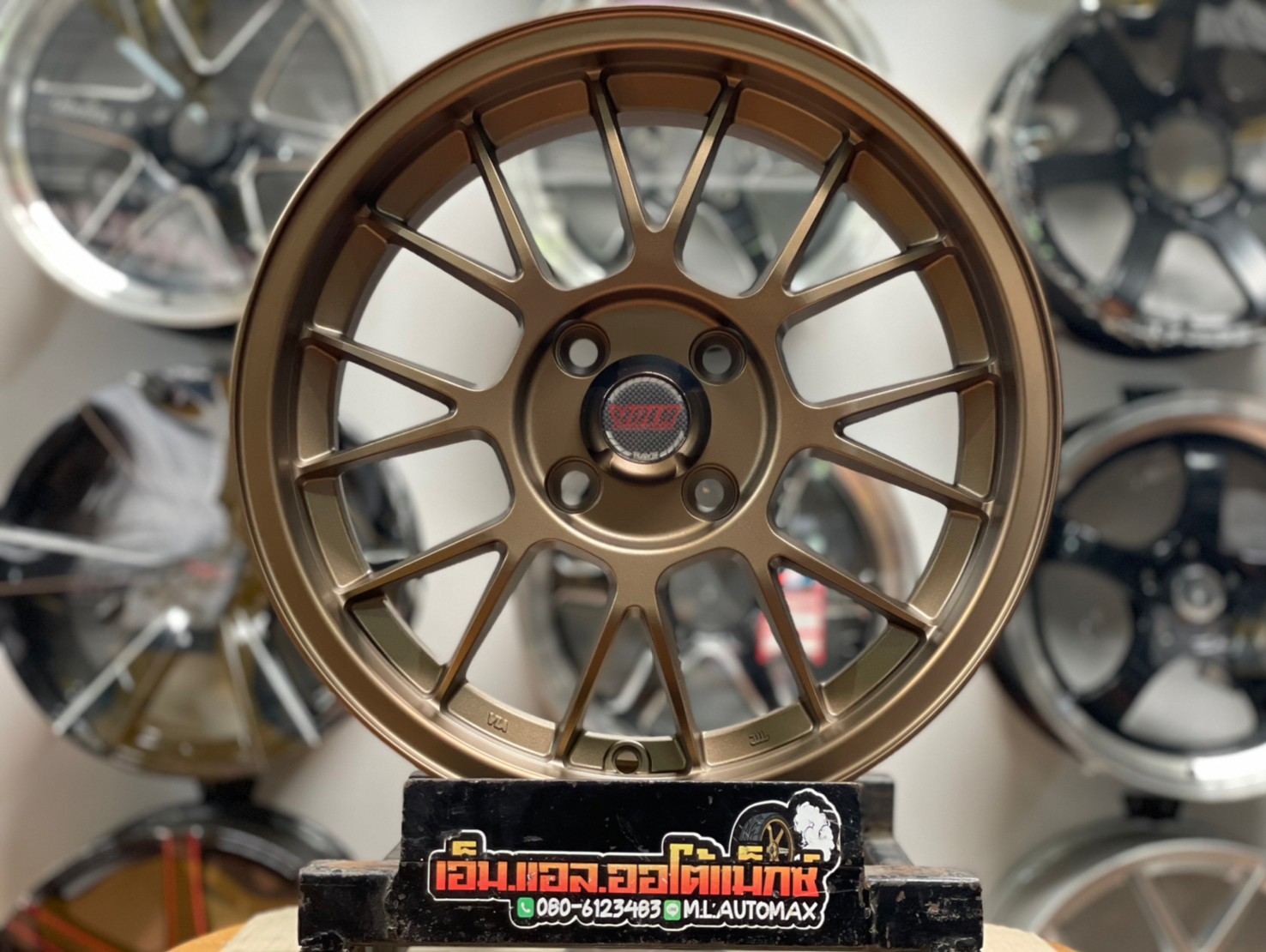 ล้อแม็กซ์ SSW ลายSE37 S359 ล้อแม็กซ์ขอบ15 กว้าง7 ออฟ35 4รู100 สีน้ำตาล งานStamford Sport Wheel