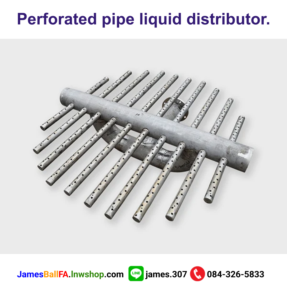 Perforated pipe liquid distributor.