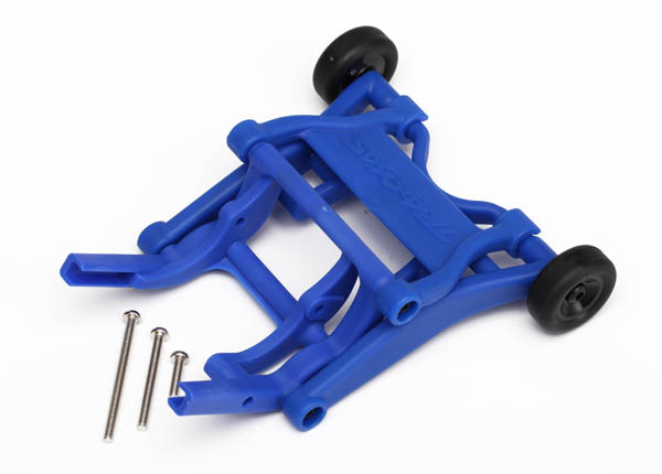 3678X Wheelie bar, assembled (blue) (fits Stampede®, Rustler®, Bandit series)