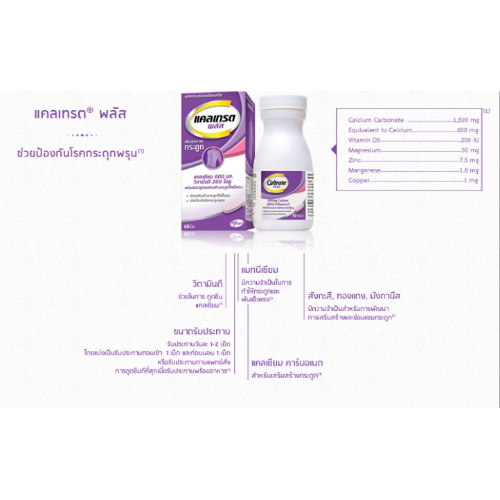 Caltrate PLUS Calcium Supplement 120เม็ด