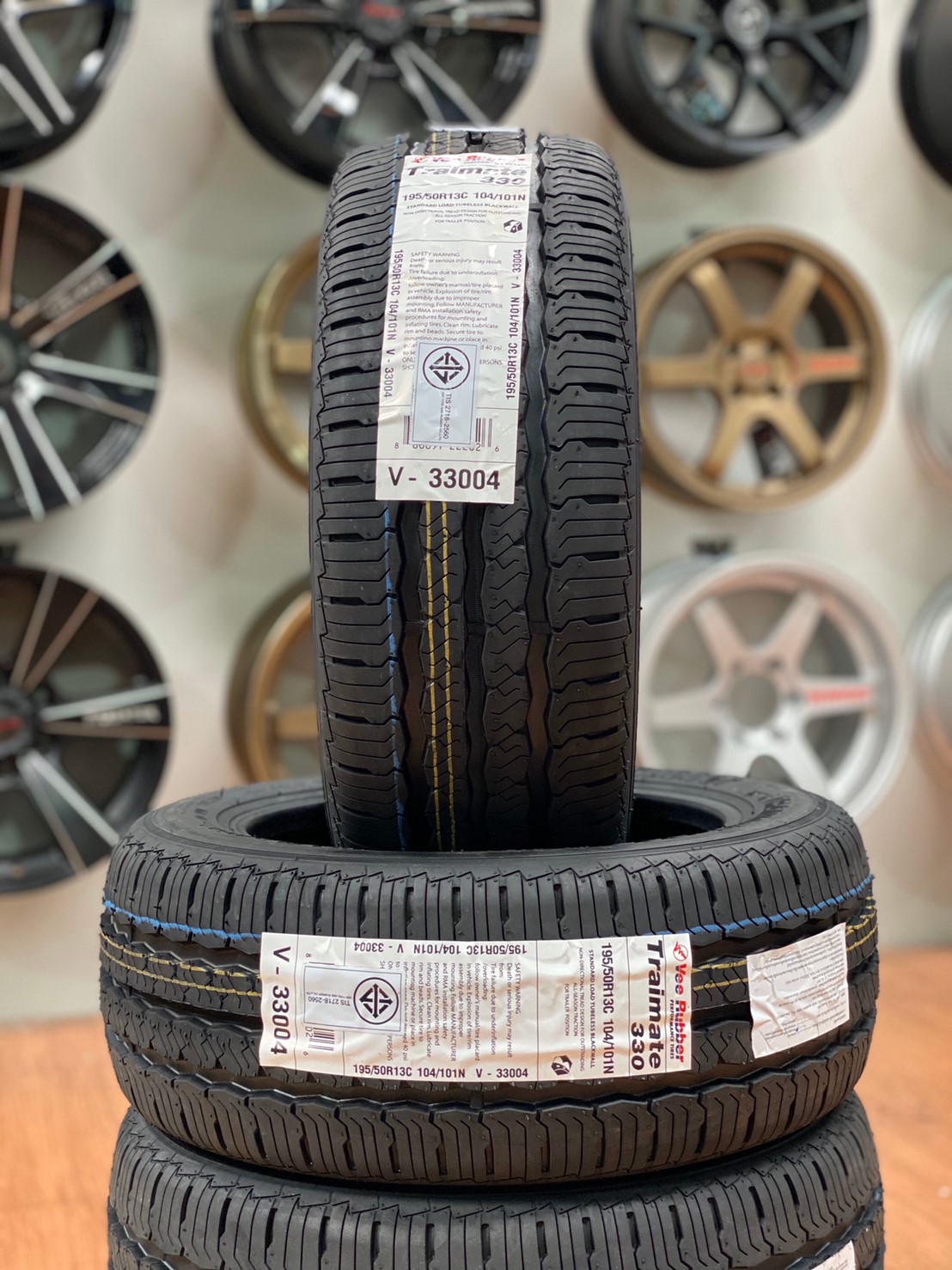 ยางใหม่ขอบ13 ยางแก้มเตี้ย Vee Ruber 195/50/R13 ยางใหม่ปี2020 สำหรับล้อผ่า ล้อหน้ากว้าง ล้อซิ่ง