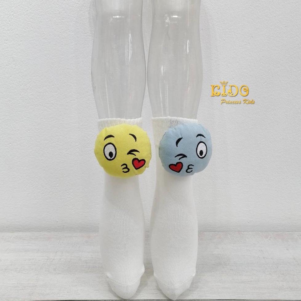 ถุงเท้าเด็ก(มีหน้าร้านอยู่รัชดา)SZ009E ติดตัวการ์ตูนหน้ากลมแบบกระพริบตา