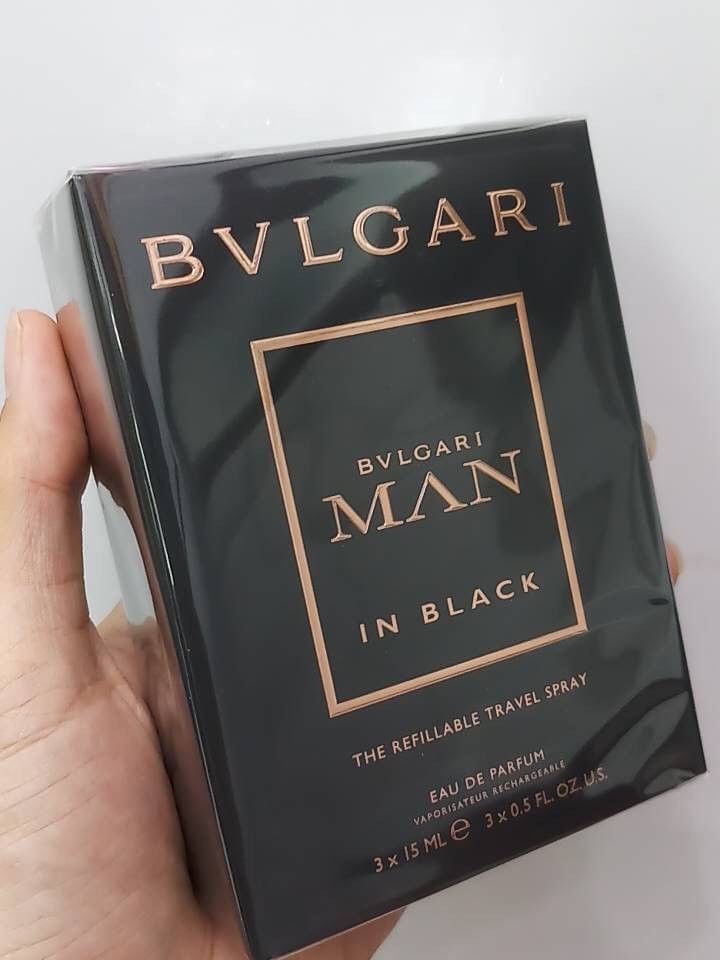น้ำหอมBvlgari Man in Black Travel Set Eau de Parfum 15 ml. X 3