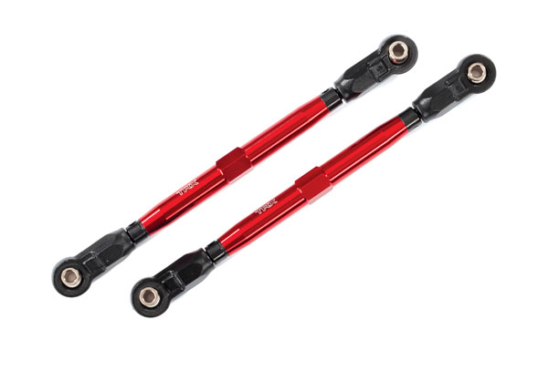 8997R Toe links, front (TUBES red-anodized, 6061-T6 aluminum) (2) (for use with #8995 WideMaxx™ suspension kit)
