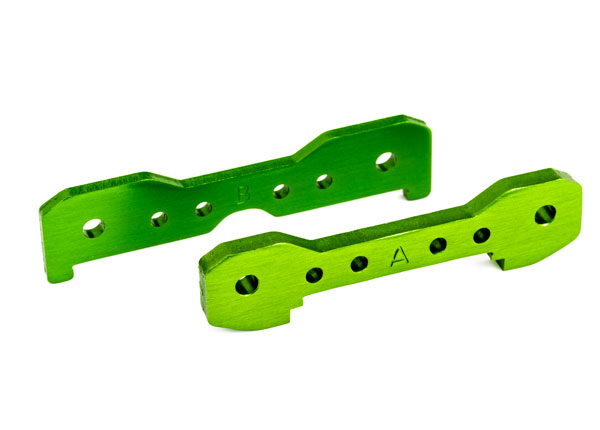 9527G Tie bars, front, 6061-T6 aluminum (green-anodized)