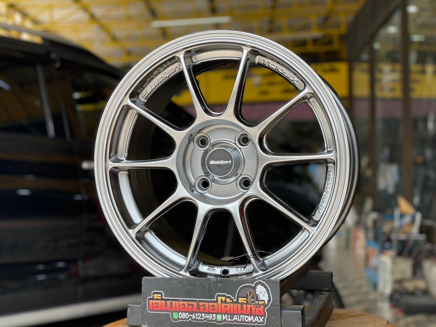 ล้อแม็กซ์ใหม่ขอบ15 #TC105X ล้อไทย Brightwheel BW-59 15x7 ET35 4x100 สีเทากัน