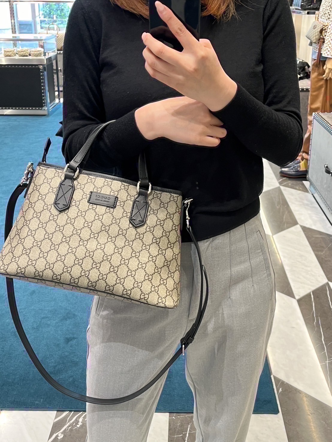 Gucci Canvas Crossbody Bag zippy tote