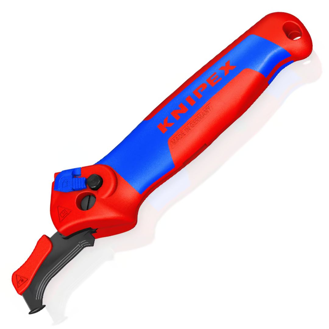 มีดปอกสายไฟ พร้อมปลอกนำ Stripping knife No.16 50 145 SB KNIPEX