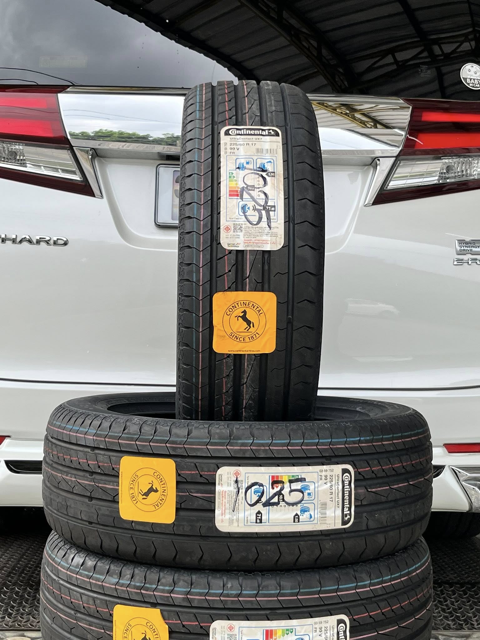 TOYOTA #ALPHARD🚘เปลี่ยนยาง 🛞🐘#CONTINENTAL #ULTRACONTACT #UX7 225/60R17