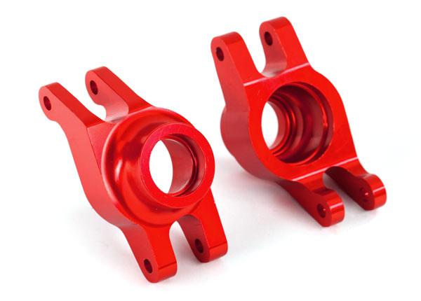 8952R Carriers, stub axle (red-anodized 6061-T6 aluminum) (rear) (2)