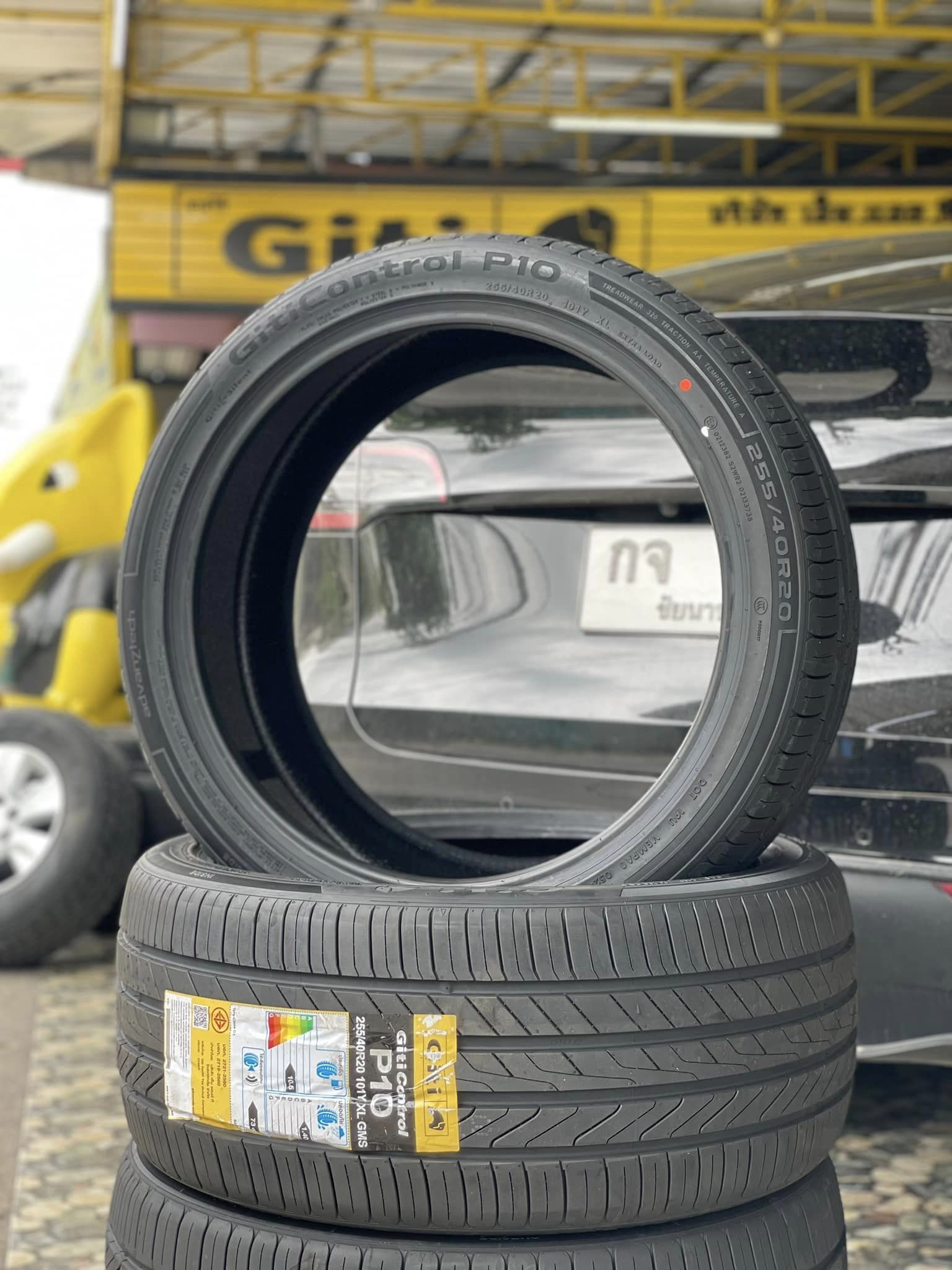 TESLA_MODEL Y เปลี่ยนยาง #รถไฟฟ้า100% #GITI_CONTROL P10 255/40R20 #ยางMagic Sound ยางฟองน้ำซับเสียง