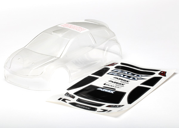 7511 Body, LaTrax® 1/18 Rally (clear, requires painting)/ decals