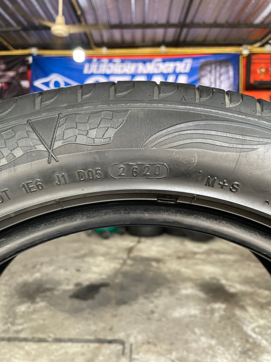 ยางมือสอง OTANI EK1000 195/55R15 ยางสภาพพร้อมใช้ยาง ยางปี20