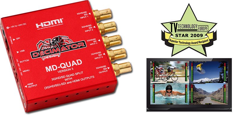 DECIMATOR MD-QUAD V3 1 to 4 Channel Multi-Viewer