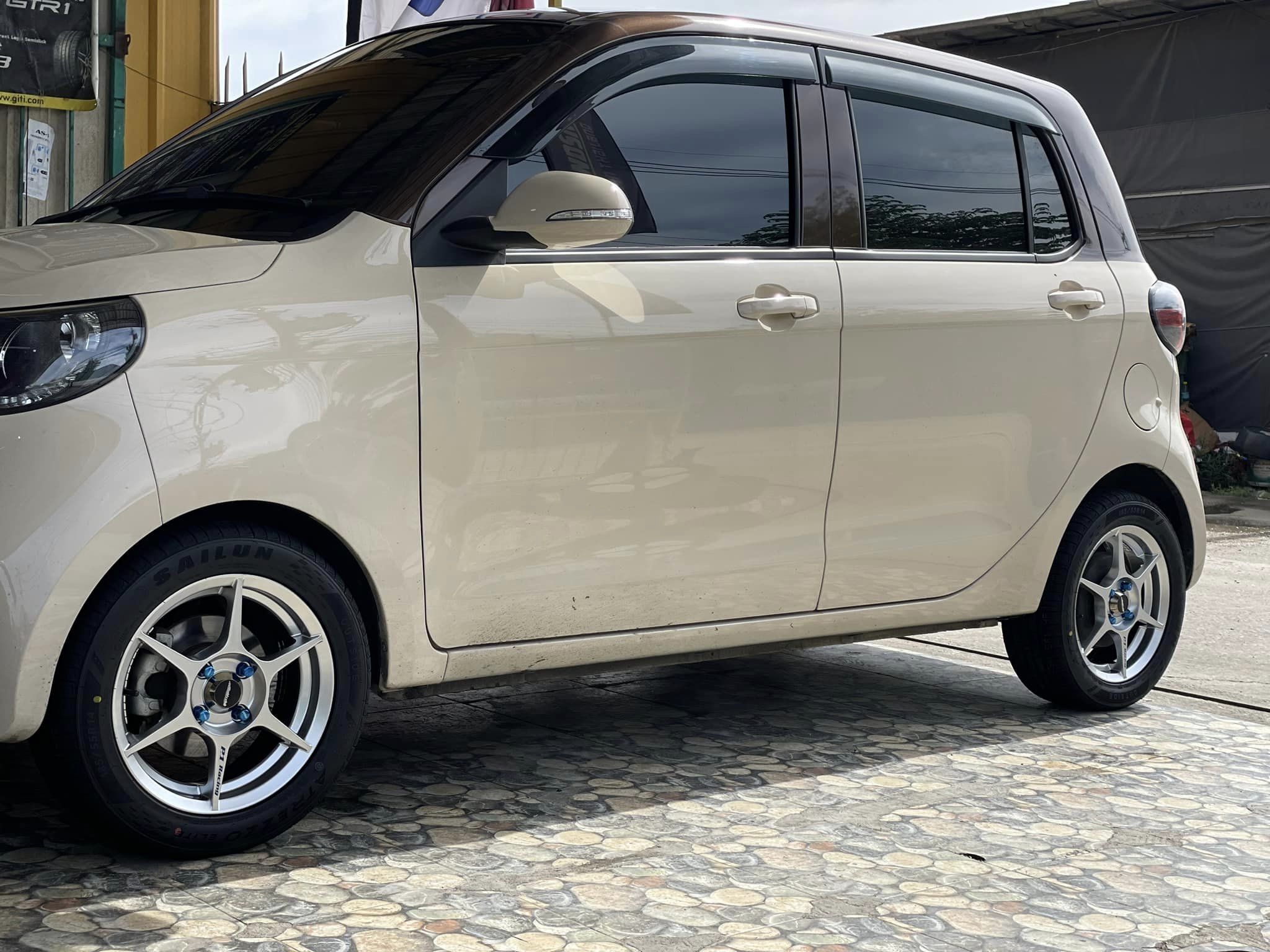 🚘 #Volt_City EV🛞 🛞 #SAILUN_ATREZZO ECO 185/55R14 ยางสปอร์ตคุณภาพดี 🛞 #ล้อแม็กซ์SSW Model204สีเทากันท14X5.5 ET38 4X100