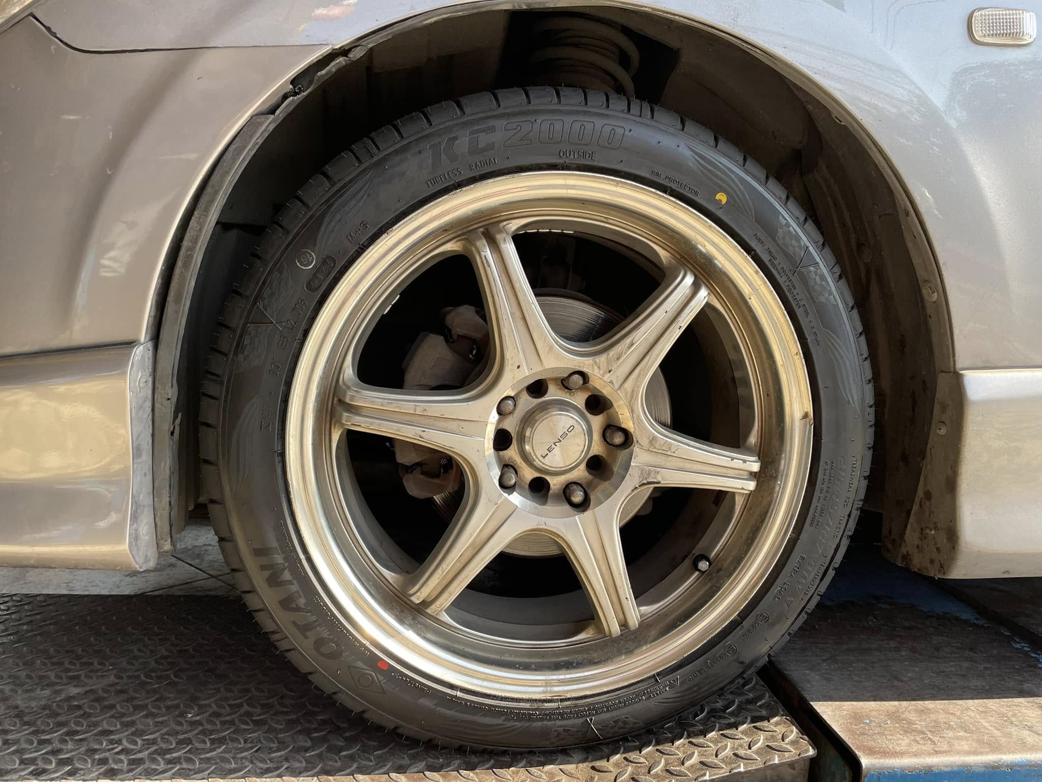 🚘 #HONDA_CIVIC🛠 #OTANI #KC2000 215/45R17 #บริการตั้งศูนย์ล้อ🛞