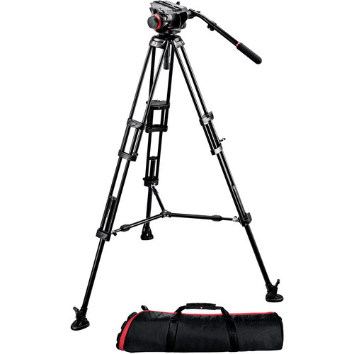 ขาตั้งกล้องวีดีโอ Manfrotto 504HD Head w/546B 2-Stage Aluminum Tripod System