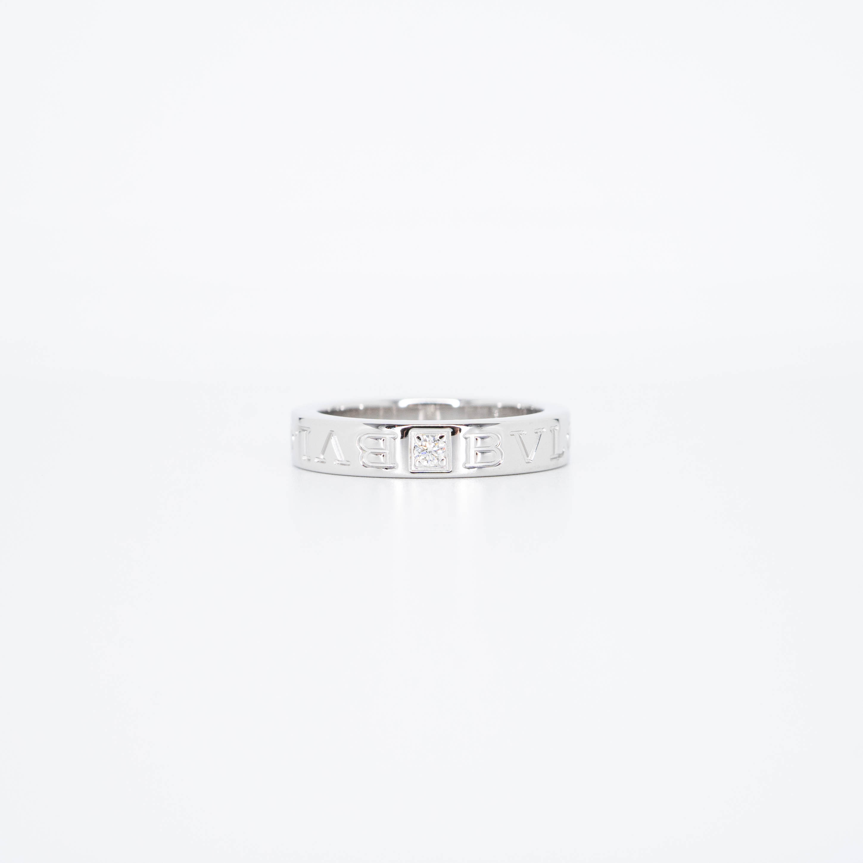 แหวน Bvlgari Bvlgari Ring with Diamond ทองขาว18K ไซส์ 50# (Used)