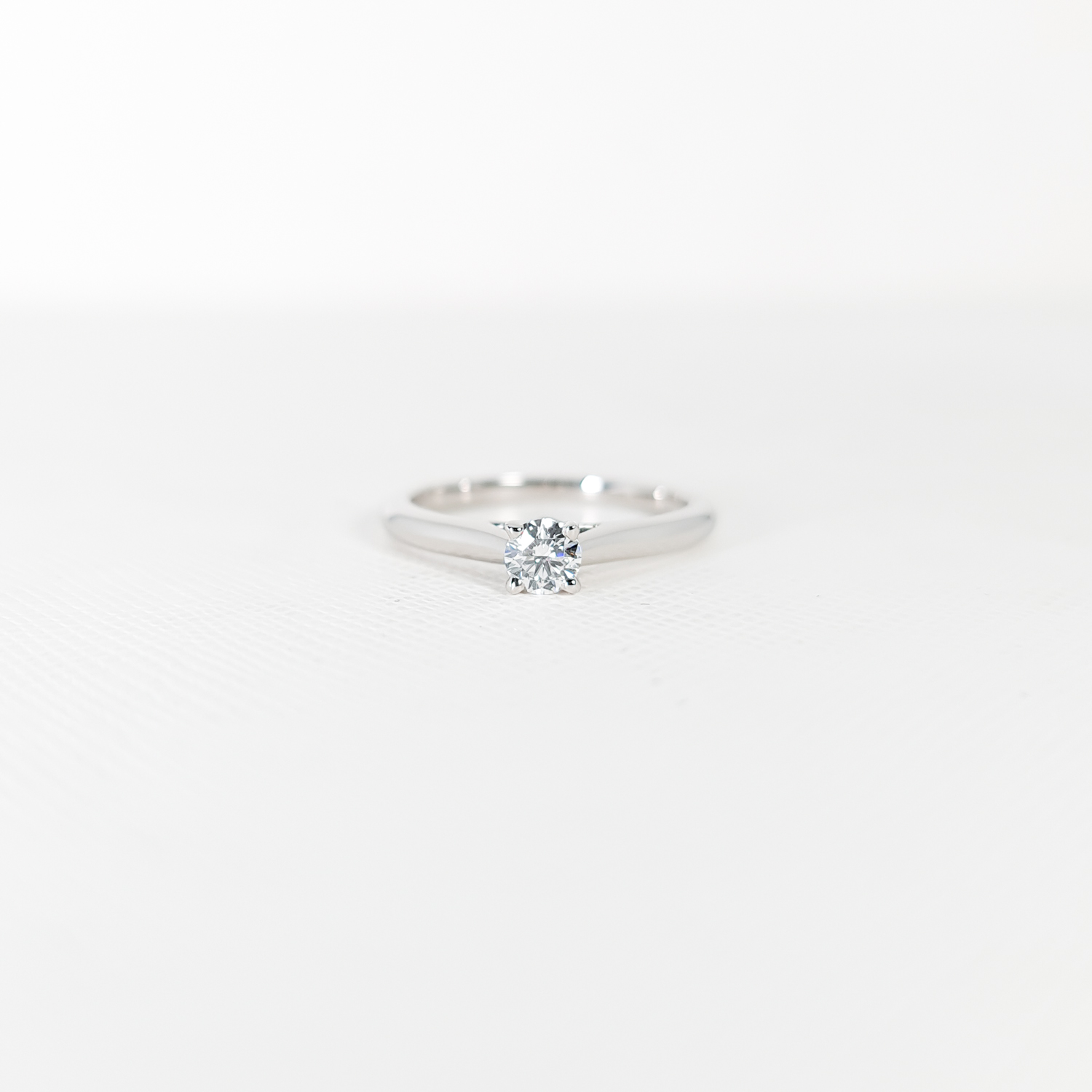 แหวน Cartier 1895 Solitaire ring Platinum950 with 0.20ct D VVS2 Diamond ไซส์ 47# (Used) +กล่องและการ์ดและใบเซอร์GIA