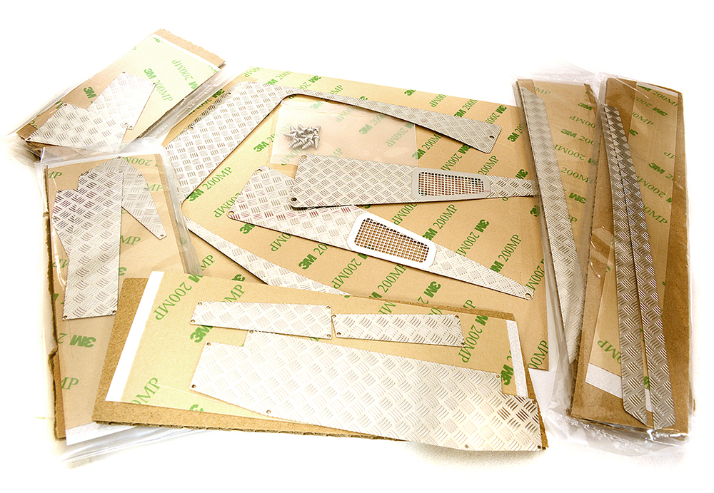 INT-C28711 Realistic Alloy Diamond Plate Overlay Panels for Traxxas TRX-4 Crawler