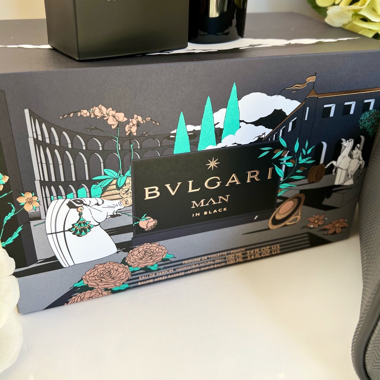 Bvlgari Man In Black EDP Gift Set #น้ำหอมผู้ชาย