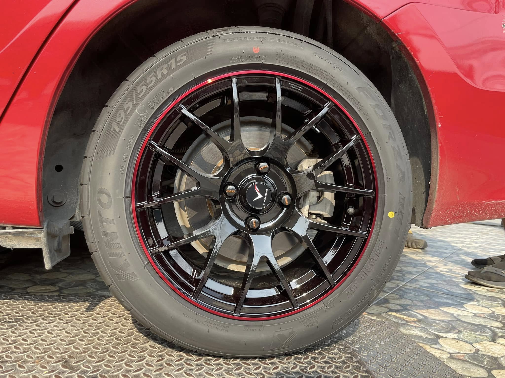 #TOYOTA_VIOS🚘❤️💫 🛞🐘#KINTO #FORZA001 195/55R15 ❤️ 🛞 #V_RACING_HR220 15X7 ET35 4X100