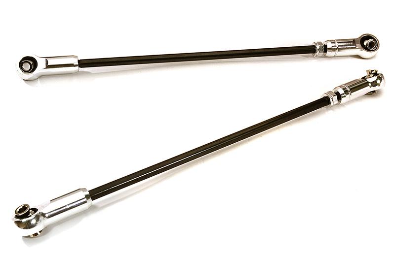 INT-C28620SILVER Alloy Rear Upper Adjustable Suspension Links for 1/7 Unlimited Desert Racer