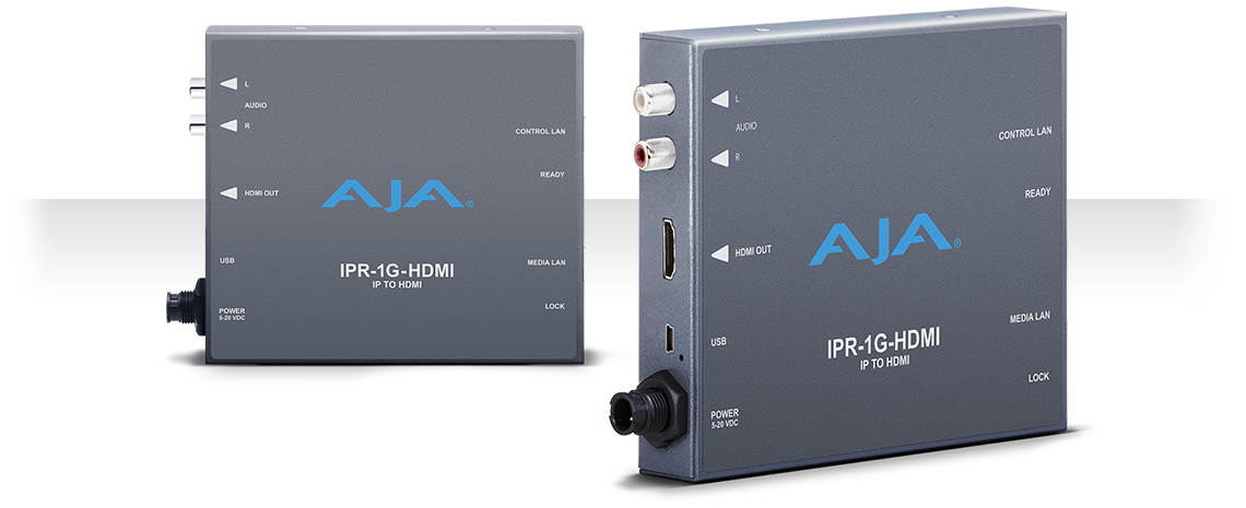 AJA IPR-1G-HDMI JPEG 2000 IP Video and Audio to HDMI Converter