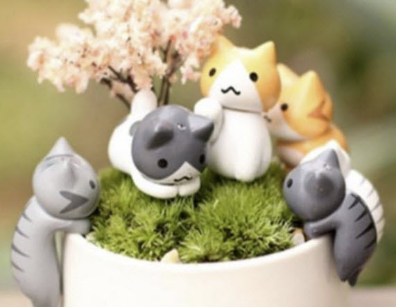 โมเดลแมวน้อยน่ารัก ชุด 7 ตัว ขนาด 1-2 นิ้ว