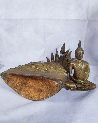 พระบูชาเนื้อทองเหลือง พระนาคปรก หน้าตัก 5 นิ้ว