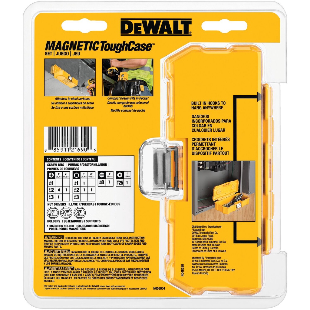 กล่อง MAGNETIC ToughCase® พร้อมชุดดอกไขควง 15 ชิ้น รุ่น DWMTC15 DEWALT