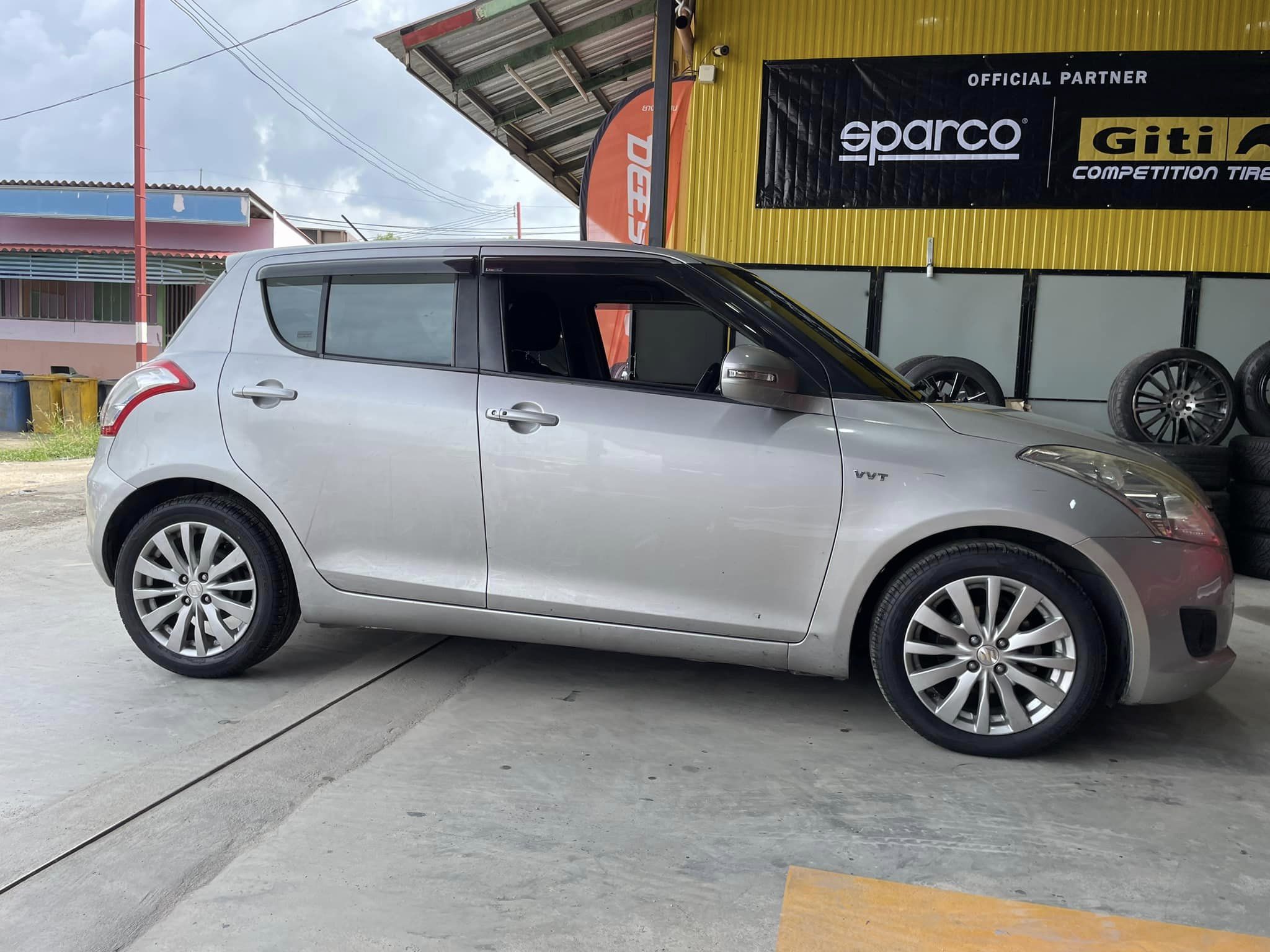 🚘 #SUZUKI_SWIFT เปลี่ยนยาง 🛞 #GT RADIAL ECOTEC 185/55R16 ❤️ #บริการตั้งศูนย์🛞