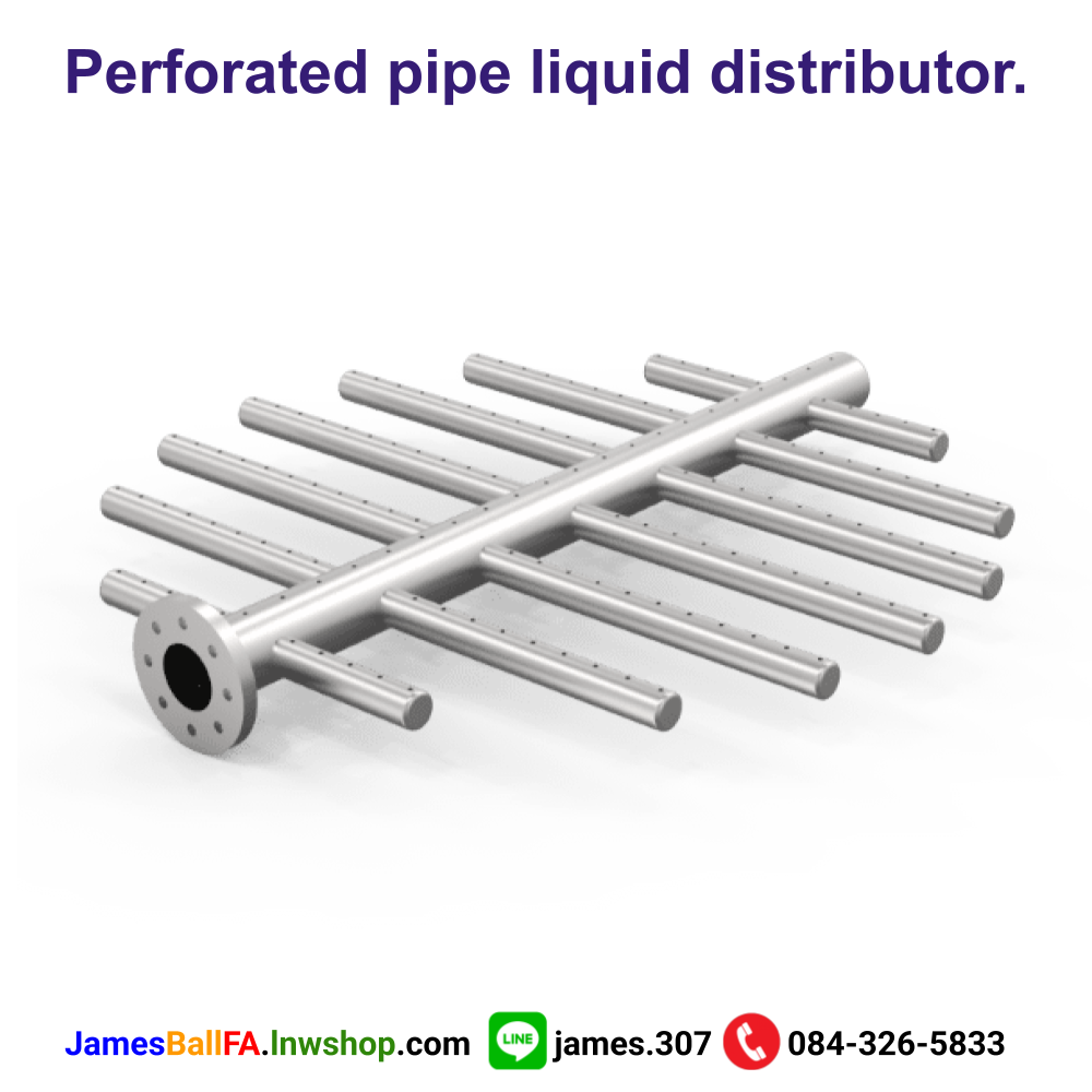 Perforated pipe liquid distributor.