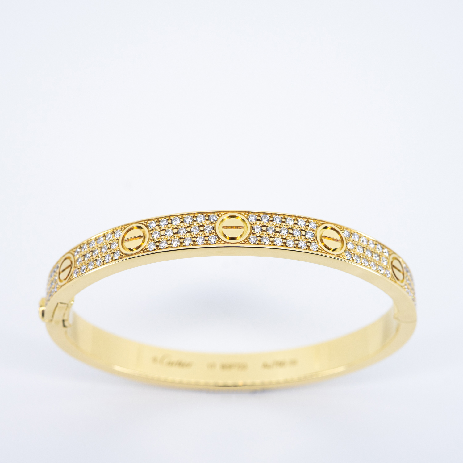 **Sold** กำไล Cartier Love Bracelet, Diamond-Paved ทองคำ18K ไซส์17 (Used) +กล่องและการ์ด2021Shopไทย