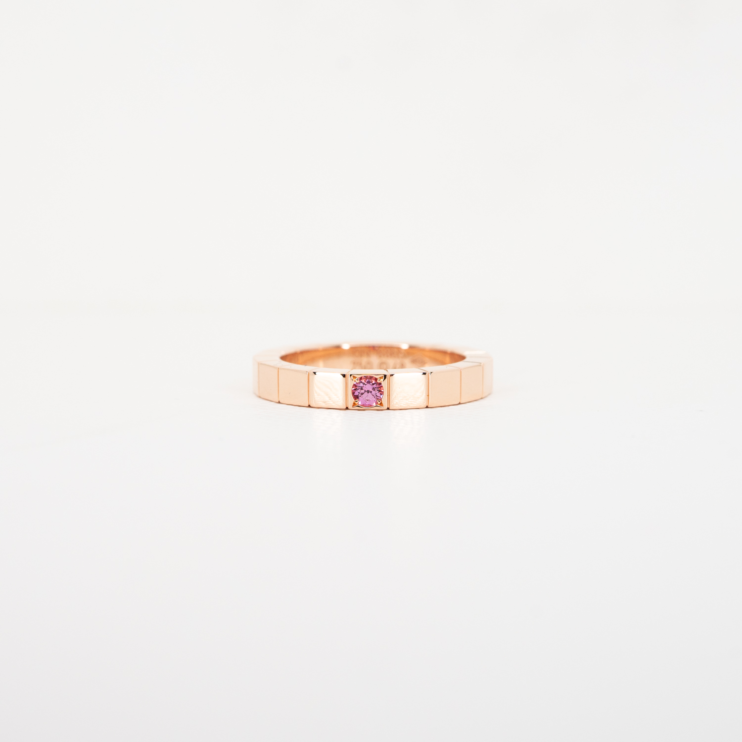 แหวน Cartier Lanieres 1Pink Sapphire ทองชมพู18K ไซส์ 48# (Used)