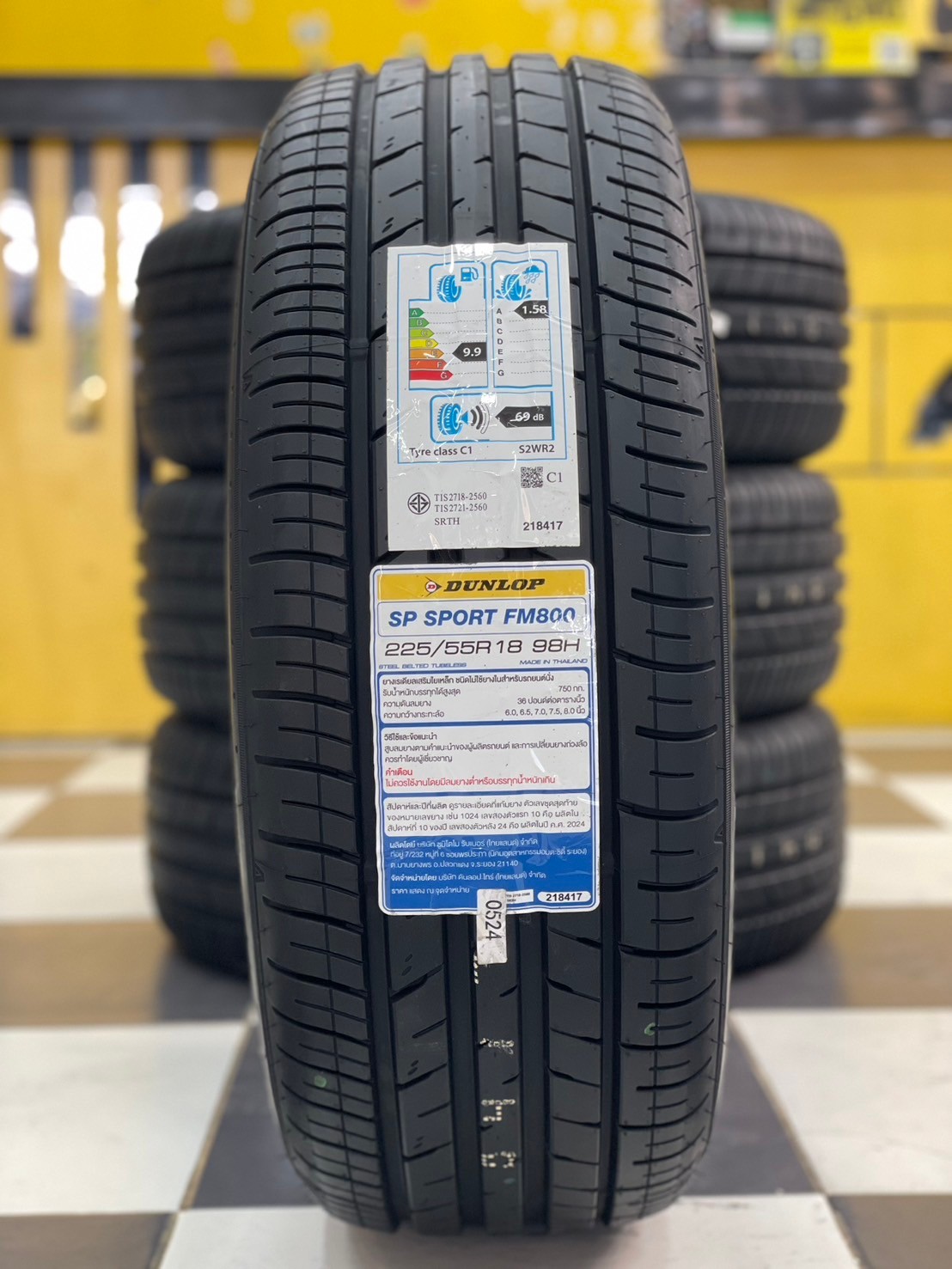 🔥🔥ราคาโปรโมชั่น🔥🔥🔥 ยางใหม่ DUNLOP SP SPORT FM800 225/55R18 ยางใหม่ปี2024