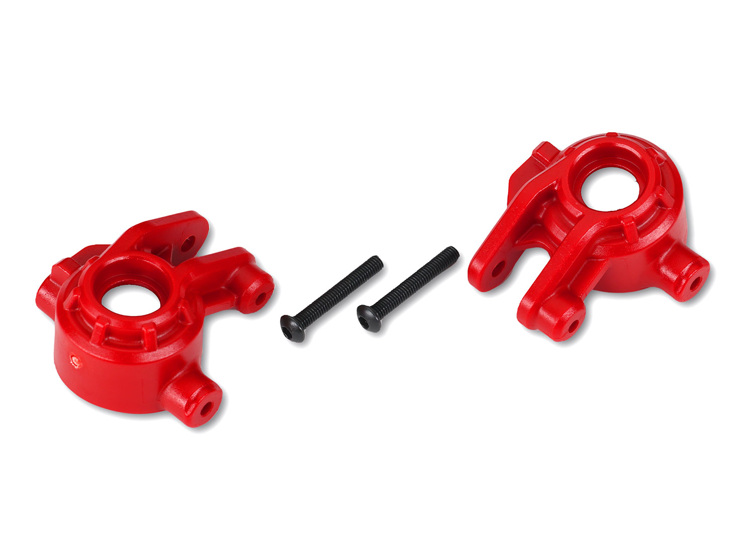 9037R Steering blocks, extreme heavy duty, red (left & right)/ 3x20mm BCS (2) (for use with #9080 upgrade kit)