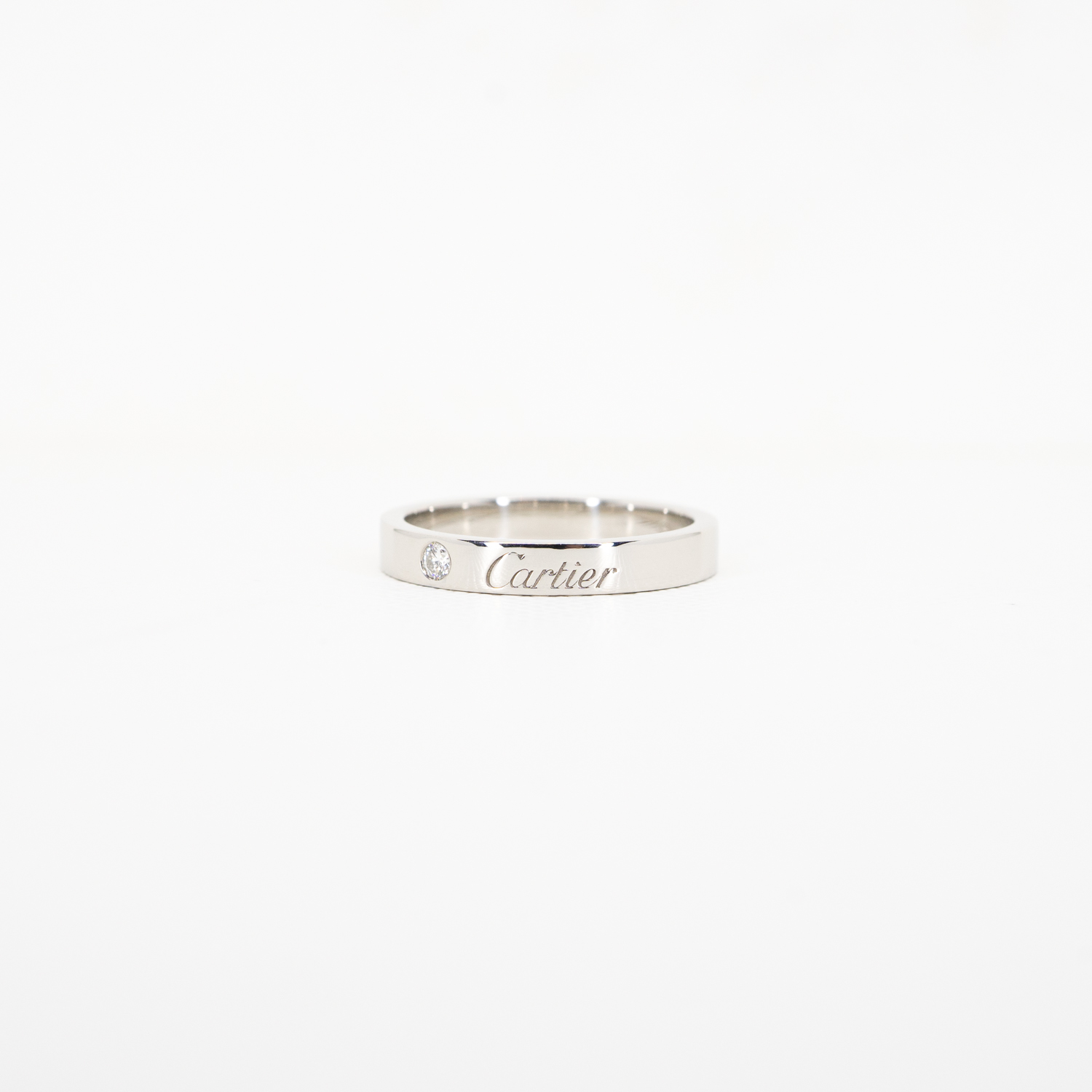 แหวน Cartier C De Cartier Band with Diamond Platinum950 ไซส์ 52# (Used) +การ์ด