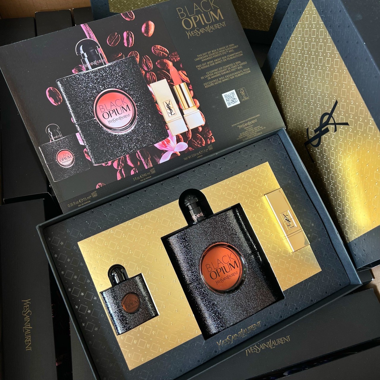 เซตน้ำหอมเคาร์เตอร์แบรนด์แท้ น้ำหอมแท้YSL Black Opium EDP SET