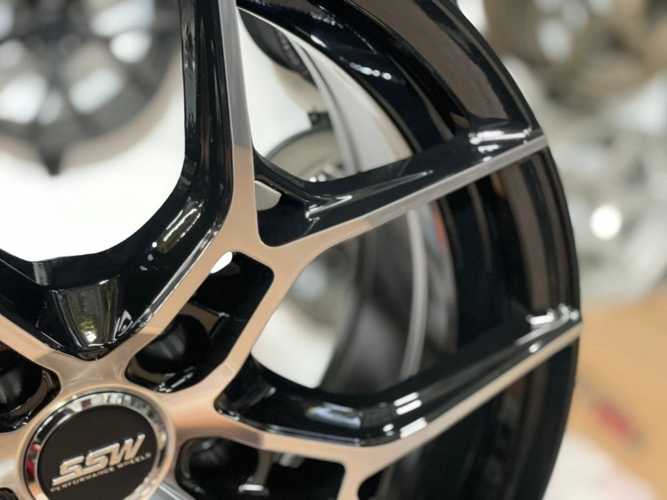 ล้อแม็กซ์ใหม่ขอบ17 #SSW #Stamford Sport Wheels รุ่น388 ขอบ17 กว้าง7.5 ออฟ35 5รู114 สีดำหน้าเงา สวยหรู