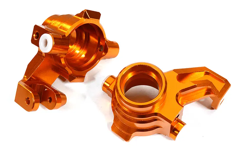 INT-C29372ORANGE Billet Machined Steering Knuckles for Traxxas 1/10 Maxx Truck 4S