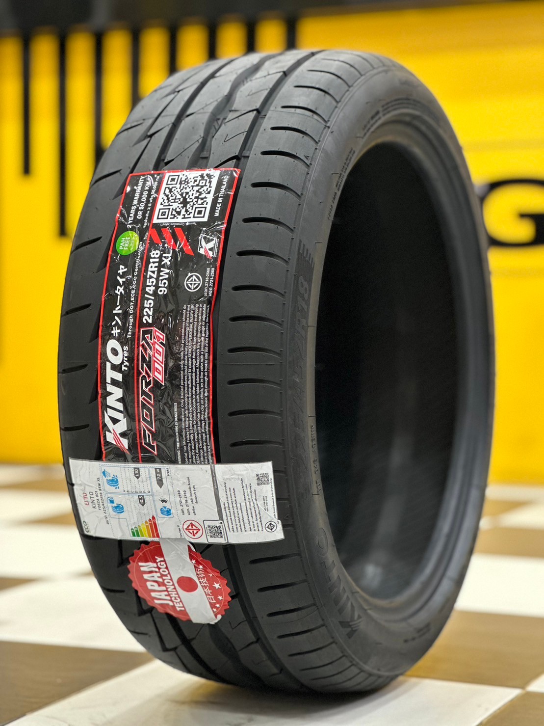 KINTO FORZA 001 Treadwear 280 225/45R18 ยางใหม่ปี2024