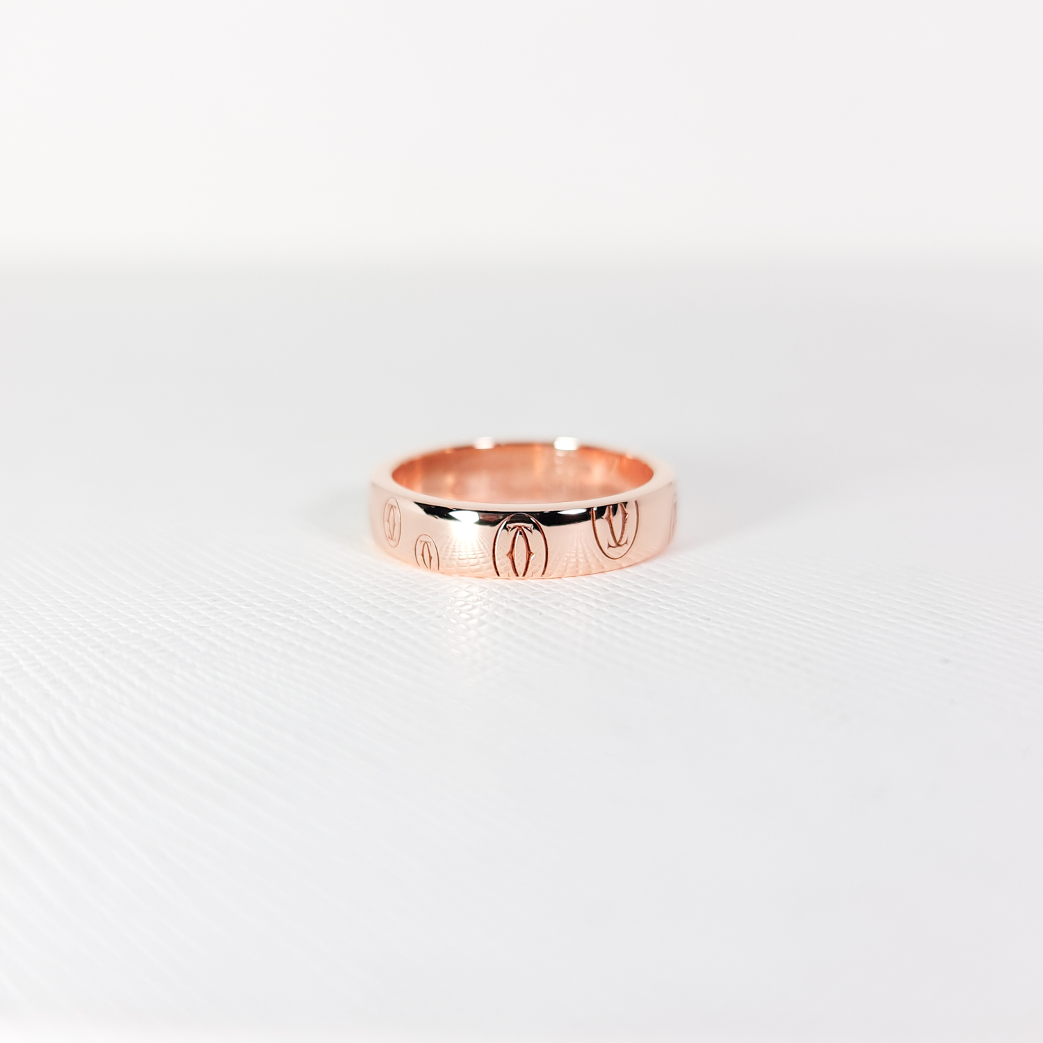แหวน Cartier Logo de Cartier band ทองชมพู18K ไซส์ 47# (Used)+กล่อง