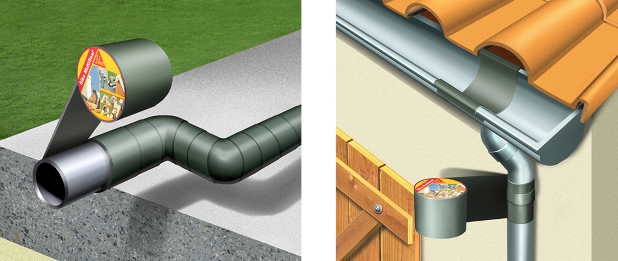 Sika Multiseal AP เทปกาวบิทูเมน แผ่นปิดรอยต่อกันรั่วซึม (10cm.x3m.)