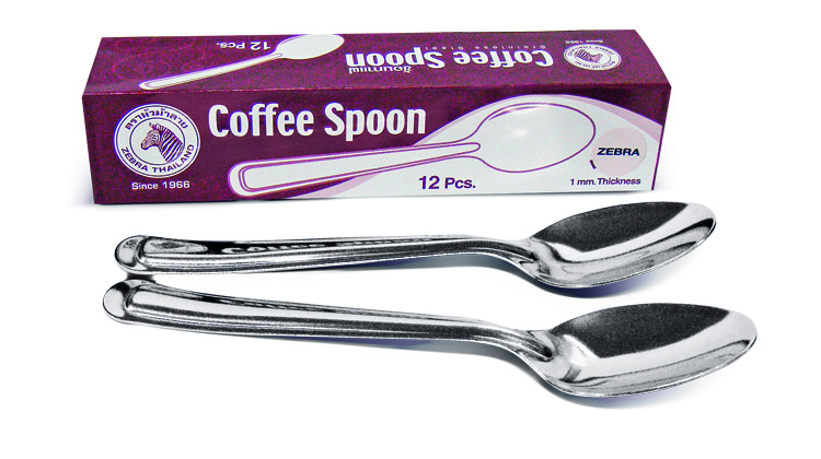 100009 ช้อนส้อมลายหยดน้ำ (1x12) ตราหัวม้าลาย