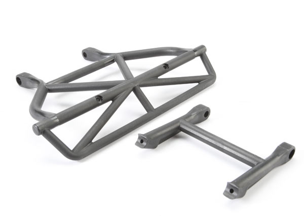 5836 Bumper, rear/ bumper mount, rear (black)