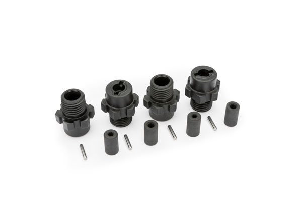 9085 Wheel hubs, hex (4)/ axles (4)/ axle pins (4)